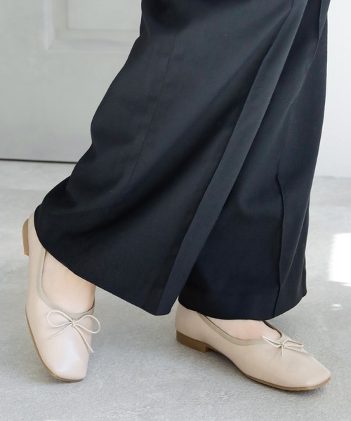 chocolates（チョコラテス）の「晴雨兼用スクエアバレエシューズ【日本製】（バレエシューズ・レディース・ミント/ブラック/ベージュ/ライトピンク/アイボリー/ブラウン/その他/ブラック系その他/ブラック系/レッド・22cm/25cm/22.5cm/24cm/24.5cm/23.5cm/23cm）」の22枚目の写真