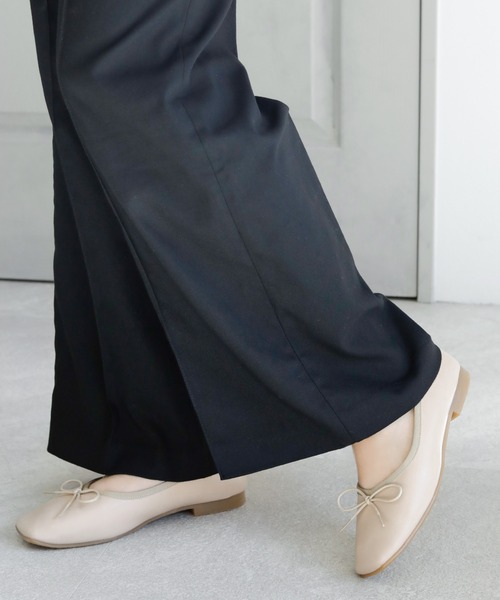 chocolates（チョコラテス）の「晴雨兼用スクエアバレエシューズ【日本製】（バレエシューズ・レディース・ミント/ブラック/ベージュ/ライトピンク/アイボリー/ブラウン/その他/ブラック系その他/ブラック系/レッド・22cm/25cm/22.5cm/24cm/24.5cm/23.5cm/23cm）」の12枚目の写真