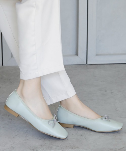 chocolates（チョコラテス）の「晴雨兼用スクエアバレエシューズ【日本製】（バレエシューズ・レディース・ミント/ブラック/ベージュ/ライトピンク/アイボリー/ブラウン/その他/ブラック系その他/ブラック系/レッド・22cm/25cm/22.5cm/24cm/24.5cm/23.5cm/23cm）」の18枚目の写真