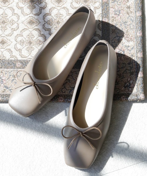 chocolates（チョコラテス）の「晴雨兼用スクエアバレエシューズ【日本製】（バレエシューズ・レディース・ミント/ブラック/ベージュ/ライトピンク/アイボリー/ブラウン/その他/ブラック系その他/ブラック系/レッド・22cm/25cm/22.5cm/24cm/24.5cm/23.5cm/23cm）」の16枚目の写真