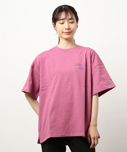 Champion（チャンピオン）の「【Champion】ワンポイントＴシャツ（Tシャツ/カットソー・レディース・ホワイト/ライム/ブラック/ピンク・L/M）」の10枚目の写真