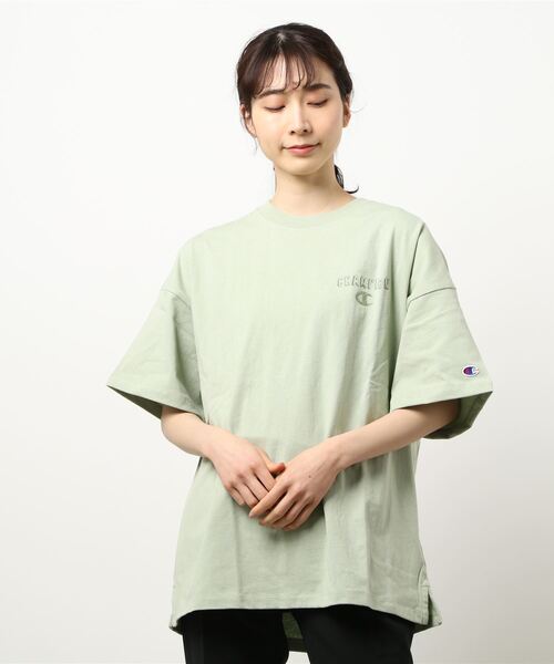 Champion（チャンピオン）の「【Champion】ワンポイントＴシャツ（Tシャツ/カットソー・レディース・ホワイト/ライム/ブラック/ピンク・L/M）」の9枚目の写真