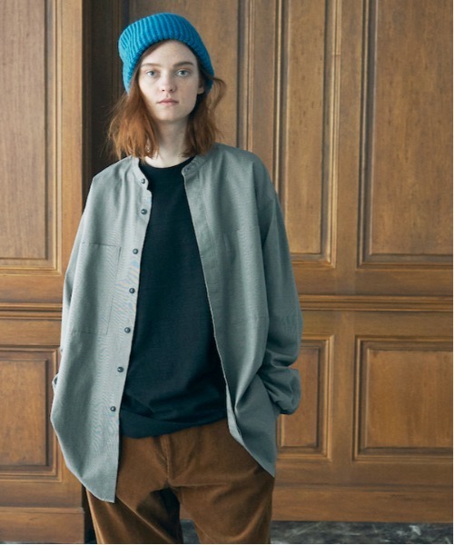 UNFIL（アンフィル）の「unfil アンフィル / egyptian cotton-twill band collar shirt エジプト産超長綿 バンドカラー長袖シャツ / WOFL-UU001B（シャツ/ブラウス・メンズ・その他・4/5）」の7枚目の写真