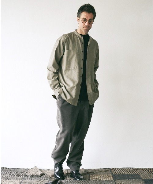 UNFIL（アンフィル）の「unfil アンフィル / egyptian cotton-twill band collar shirt エジプト産超長綿 バンドカラー長袖シャツ / WOFL-UU001B（シャツ/ブラウス・メンズ・その他・4/5）」の6枚目の写真