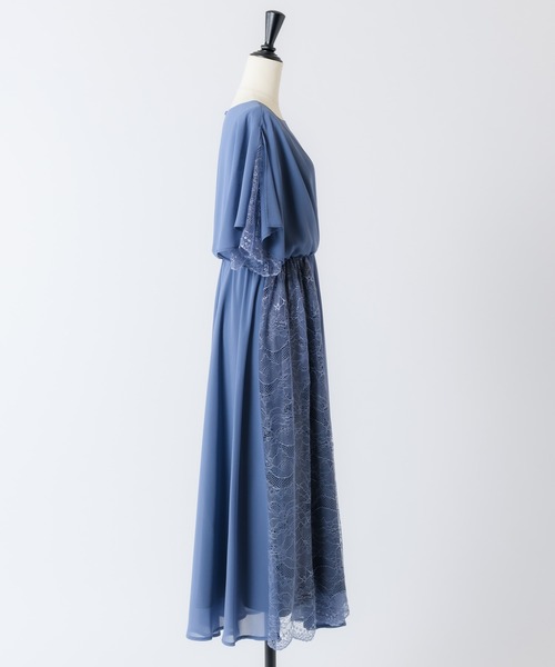 Rewde(ルゥデ)の「カシュクールデザインドレス(0R04-03058)(ドレス・レディース・モカ/ネイビー/ダークブルー・L/M)」の9枚目の写真