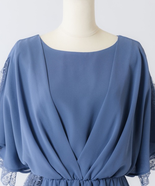 Rewde(ルゥデ)の「カシュクールデザインドレス(0R04-03058)(ドレス・レディース・モカ/ネイビー/ダークブルー・L/M)」の11枚目の写真