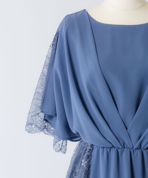 Rewde(ルゥデ)の「カシュクールデザインドレス(0R04-03058)(ドレス・レディース・モカ/ネイビー/ダークブルー・L/M)」の12枚目の写真