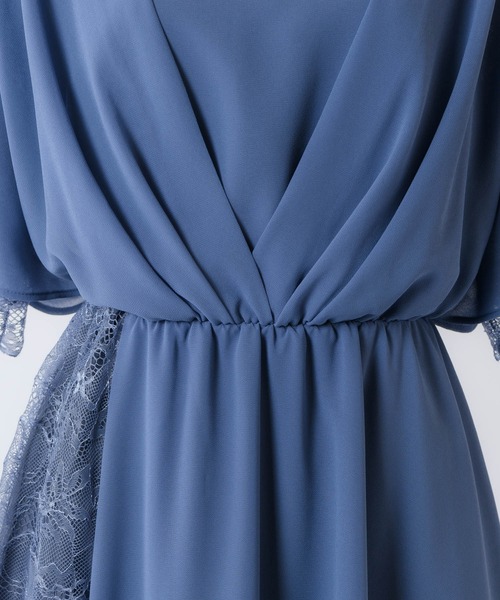 Rewde(ルゥデ)の「カシュクールデザインドレス(0R04-03058)(ドレス・レディース・モカ/ネイビー/ダークブルー・L/M)」の13枚目の写真