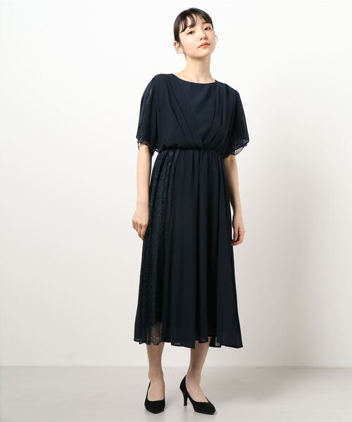 Rewde(ルゥデ)の「カシュクールデザインドレス(0R04-03058)(ドレス・レディース・モカ/ネイビー/ダークブルー・L/M)」の16枚目の写真