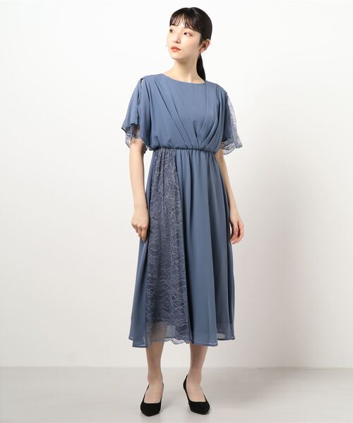 Rewde(ルゥデ)の「カシュクールデザインドレス(0R04-03058)(ドレス・レディース・モカ/ネイビー/ダークブルー・L/M)」の17枚目の写真