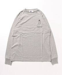 【Bl】天竺ポケット付き長袖Tシャツ バックプリント
