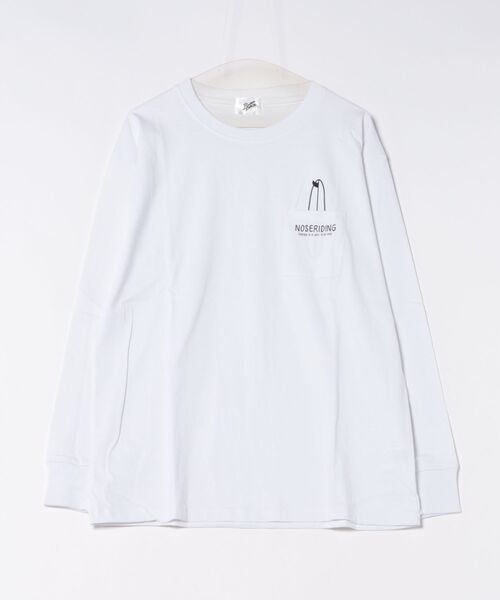 ARCHIVER(アーカイバ)の「【Bl】天竺ポケット付き長袖Tシャツ バックプリント(Tシャツ/カットソー・メンズ・ベージュ/ホワイト/オレンジ/グリーン/ブラック/グレー系・LARGE/MEDIUM)」の2枚目の写真