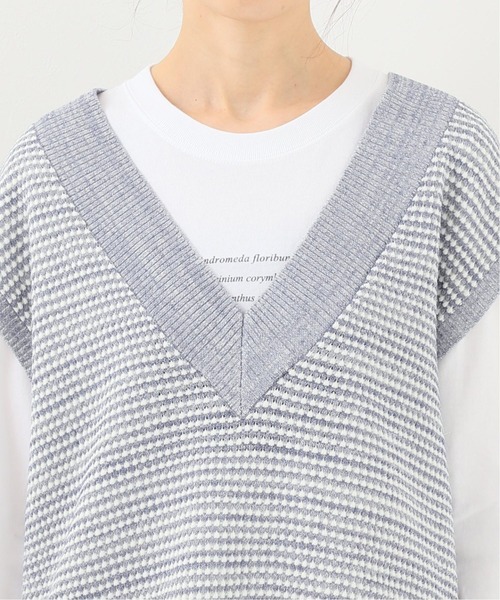 SLOBE IENA(スローブイエナ)の「L/PラメオーバーVネックベスト【手洗い可能】◆(ベスト・レディース・ホワイト/ブルー・FREE)」の11枚目の写真