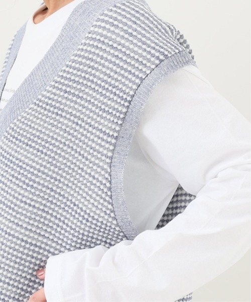 SLOBE IENA(スローブイエナ)の「L/PラメオーバーVネックベスト【手洗い可能】◆(ベスト・レディース・ホワイト/ブルー・FREE)」の10枚目の写真