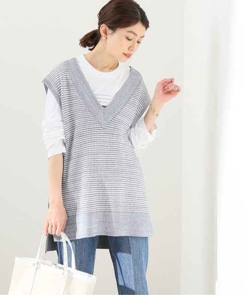 SLOBE IENA(スローブイエナ)の「L/PラメオーバーVネックベスト【手洗い可能】◆(ベスト・レディース・ホワイト/ブルー・FREE)」の17枚目の写真