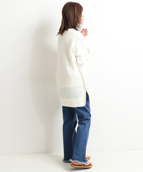 SLOBE IENA(スローブイエナ)の「L/PラメオーバーVネックベスト【手洗い可能】◆(ベスト・レディース・ホワイト/ブルー・FREE)」の19枚目の写真