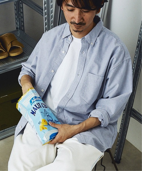 JOURNAL STANDARD relume（ジャーナルスタンダード　レリューム）の「【HOUSE HOLD / ハウスホールド】ボタンダウンシャツ（シャツ/ブラウス・メンズ・ホワイト/ネイビー/ブラック・4/1/3/2）」の4枚目の写真