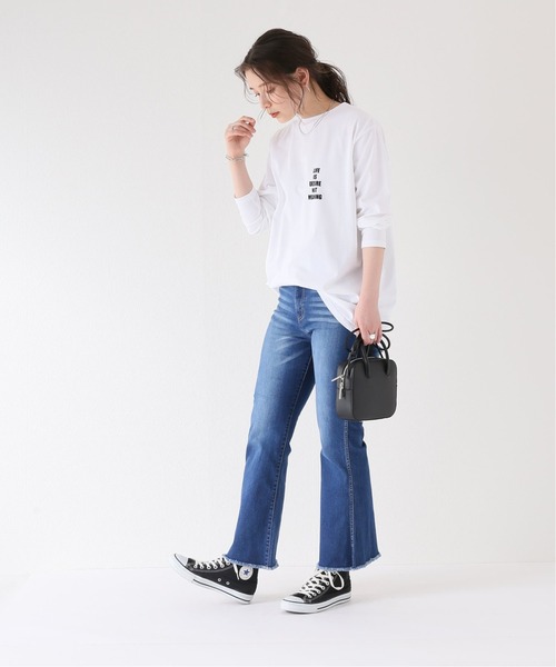 Simplicite（サンプリシテ）の「LIFE IS Tシャツ◆（Tシャツ/カットソー・レディース・ホワイト/イエロー・FREE）」の14枚目の写真