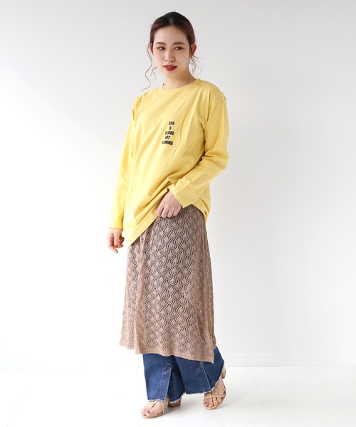 Simplicite（サンプリシテ）の「LIFE IS Tシャツ◆（Tシャツ/カットソー・レディース・ホワイト/イエロー・FREE）」の22枚目の写真