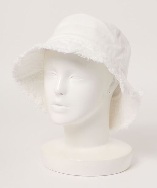 casita(RETRO GIRL)（カシータ）の「フリンジバケットハット（ハット・レディース・オフホワイト/ブラック/グレー/アイボリー・FREE）」の7枚目の写真