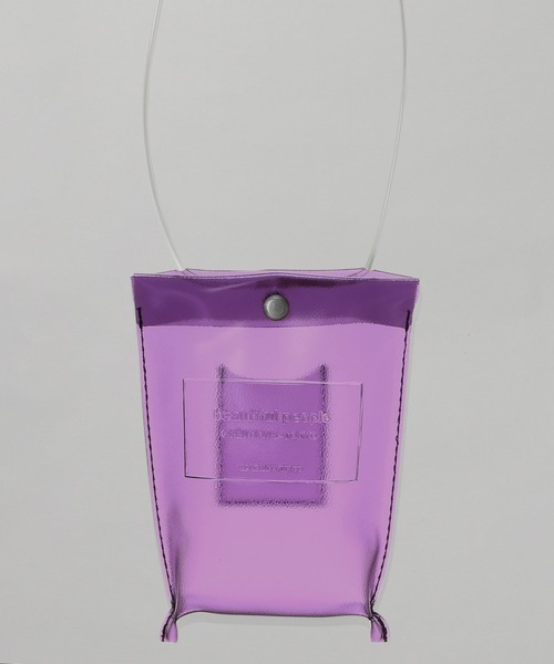 beautiful people(ビューティフルピープル)の「beautiful People clear emboss name document bag - 1115611922(ショルダーバッグ・レディース・ホワイト/ブラック/パープル・FREE)」の3枚目の写真