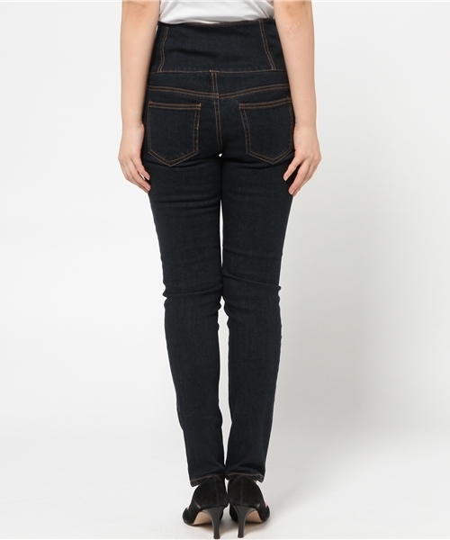 WEGO（ウィゴー）の「WEGO/ハイウエストスキニーパンツ（デニムパンツ・レディース・ダークインディゴブルー/インディゴブルー/ホワイト・LARGE/MEDIUM）」の7枚目の写真