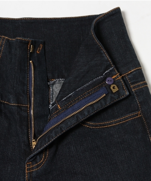 WEGO（ウィゴー）の「WEGO/ハイウエストスキニーパンツ（デニムパンツ・レディース・ダークインディゴブルー/インディゴブルー/ホワイト・LARGE/MEDIUM）」の4枚目の写真