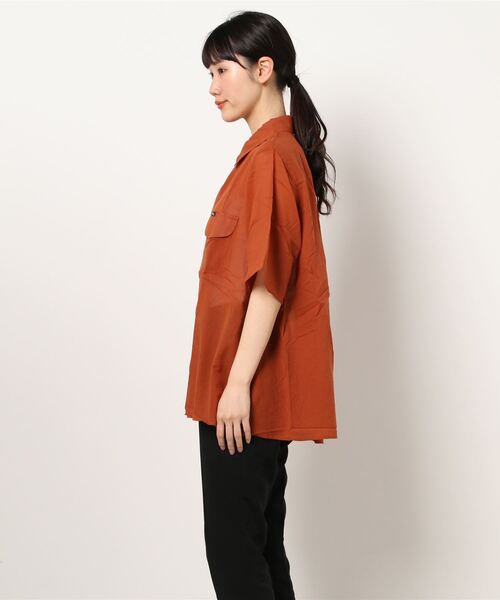 Lee（リー）の「Lee/リー　シアーシャツ半袖（シャツ/ブラウス・レディース・サックスブルー/ブラック/テラコッタ/ホワイト・SMALL/MEDIUM）」の16枚目の写真