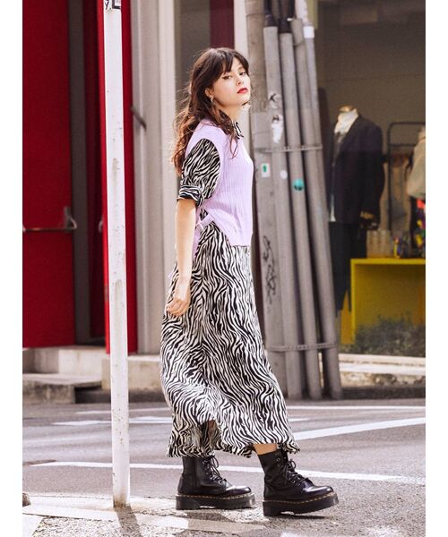 jouetie(ジュエティ)の「ベストレイヤードワンピース(ワンピース・レディース・ブラック/ベージュ/パープル・MEDIUM)」の17枚目の写真