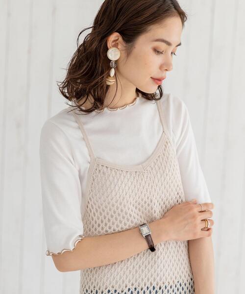 coen by SIZU（コーエンバイシズ）の「coen by SIZU メッシュワンピース＆メロウ5分袖Tシャツ2セット（ワンピース・レディース・ナチュラル・FREE）」の20枚目の写真