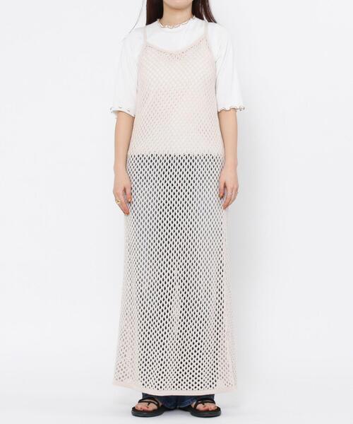 coen by SIZU（コーエンバイシズ）の「coen by SIZU メッシュワンピース＆メロウ5分袖Tシャツ2セット（ワンピース・レディース・ナチュラル・FREE）」の12枚目の写真