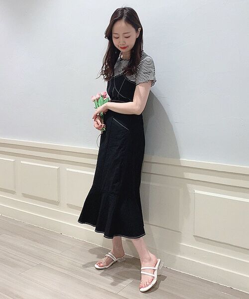 MAJESTIC LEGON（マジェスティックレゴン）の「レディステッチマーメイドワンピ（ワンピース・レディース・ブラック/ネイビー/アイボリー/ブラック系その他・SMALL/MEDIUM）」の18枚目の写真