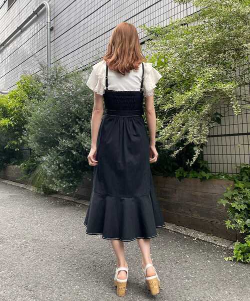 MAJESTIC LEGON（マジェスティックレゴン）の「レディステッチマーメイドワンピ（ワンピース・レディース・ブラック/ネイビー/アイボリー/ブラック系その他・SMALL/MEDIUM）」の21枚目の写真