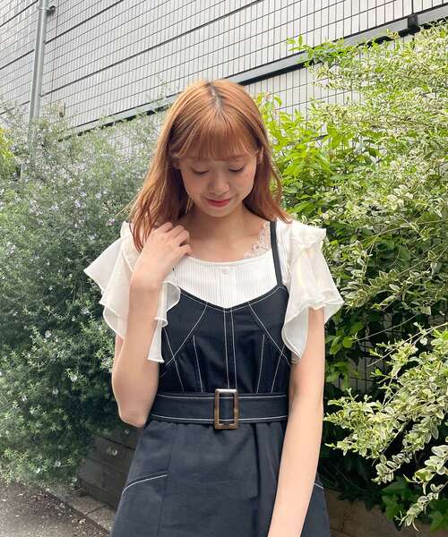 MAJESTIC LEGON（マジェスティックレゴン）の「レディステッチマーメイドワンピ（ワンピース・レディース・ブラック/ネイビー/アイボリー/ブラック系その他・SMALL/MEDIUM）」の17枚目の写真