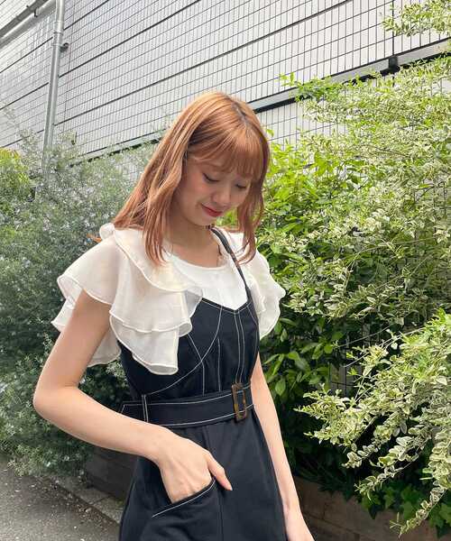 MAJESTIC LEGON（マジェスティックレゴン）の「レディステッチマーメイドワンピ（ワンピース・レディース・ブラック/ネイビー/アイボリー/ブラック系その他・SMALL/MEDIUM）」の16枚目の写真