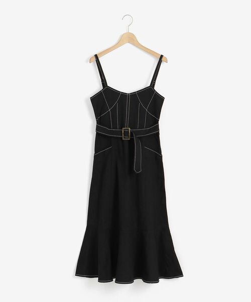 MAJESTIC LEGON（マジェスティックレゴン）の「レディステッチマーメイドワンピ（ワンピース・レディース・ブラック/ネイビー/アイボリー/ブラック系その他・SMALL/MEDIUM）」の12枚目の写真