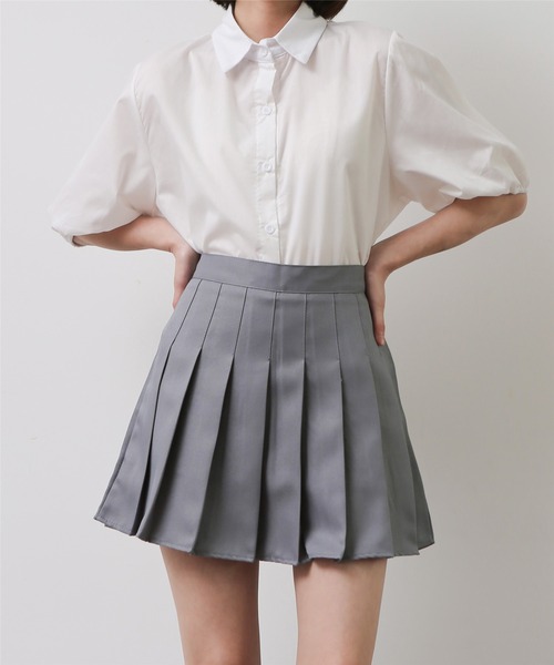 MAISON DE THERESE（メゾン ド テレーズ）の「プリーツミニスカート（スカート・レディース・グレー/ホワイト/ブラック/ピンク/ダークグレー・M/S/L/SS/X-LARGE）」の3枚目の写真