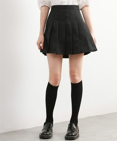 JOSEMOON/ジョゼムーン】DOUBLEWAIST PLEATS MINISKIRT/ダブル