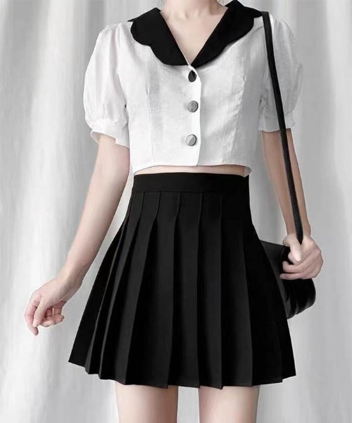 MAISON DE THERESE（メゾン ド テレーズ）の「プリーツミニスカート（スカート・レディース・グレー/ホワイト/ブラック/ピンク/ダークグレー・M/S/L/SS/X-LARGE）」の16枚目の写真