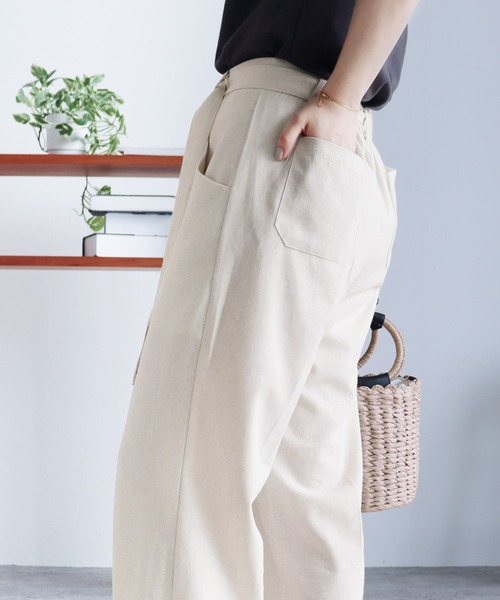 reca（レカ）の「【低身長さんから高身長さんまで！】リネンベルトパンツ（その他パンツ・レディース・ナチュラル/ダークベージュ/ブラック・L/M）」の6枚目の写真