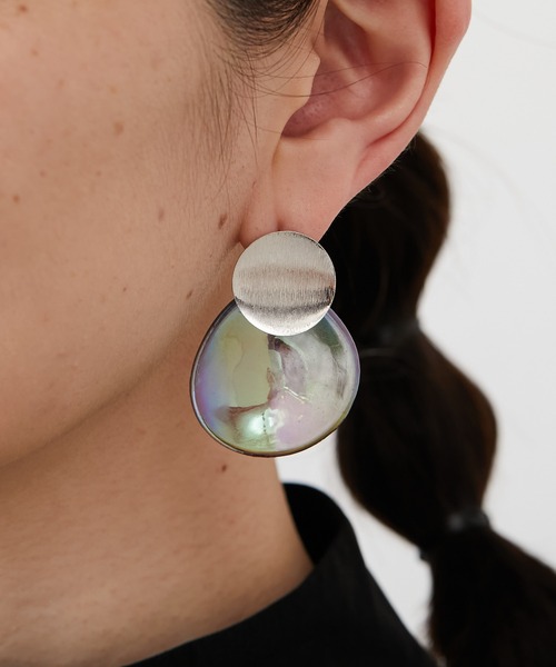 ear PAPILLONNER（イアパピヨネ）の「オーロラプレートピアス（ピアス（両耳用）・レディース・シルバー/ゴールド・FREE）」の8枚目の写真