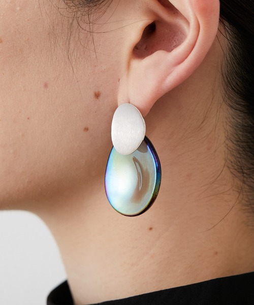 ear PAPILLONNER（イアパピヨネ）の「オーロラプレートピアス（ピアス（両耳用）・レディース・シルバー/ゴールド・FREE）」の3枚目の写真