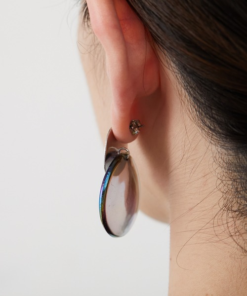 ear PAPILLONNER（イアパピヨネ）の「オーロラプレートピアス（ピアス（両耳用）・レディース・シルバー/ゴールド・FREE）」の7枚目の写真