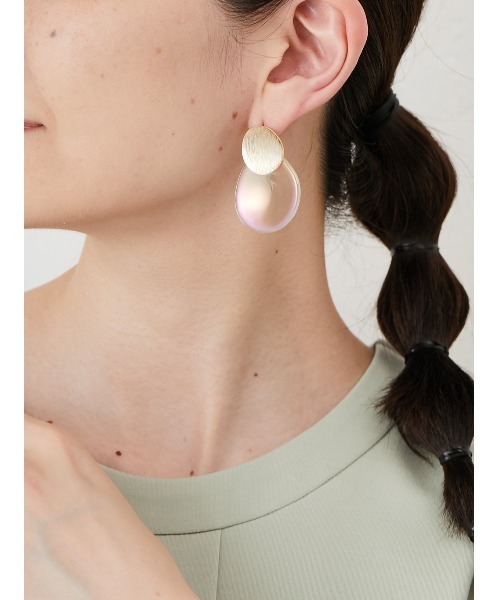 ear PAPILLONNER（イアパピヨネ）の「オーロラプレートピアス（ピアス（両耳用）・レディース・シルバー/ゴールド・FREE）」の9枚目の写真