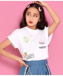 ANAP GｉRL（アナップガール）の「ベアグミワッペン肩開きトップス（Tシャツ/カットソー・キッズ）」