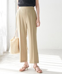 【ラク美】サイドジップピンタックパンツ