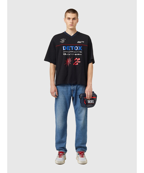 DIESEL（ディーゼル）の「メンズ MIXナイロン ウエストポーチ