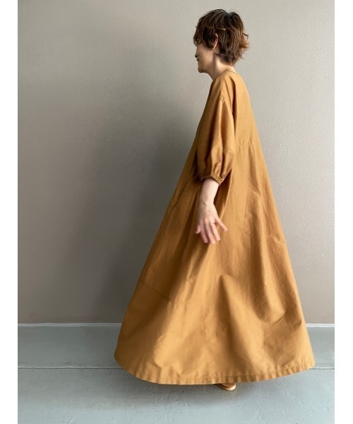 BEARDSLEY（ビアズリー）の「ふんわりワンピース（ワンピース・レディース・キャメル/ネイビー・FREE）」の9枚目の写真