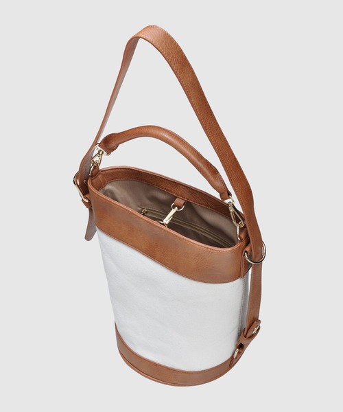 kalie.(カリエ)の「【seau】キャンバス 2way ワンショルダー バケツバッグ(トートバッグ・レディース・ブラック×グレー/ブラック×ホワイト/ブラウン系その他/ブラウン系その他2/ブラウン系その他3/ブラック×ベージュ・ONE SIZE)」の17枚目の写真