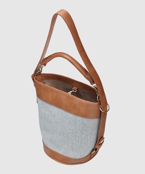 kalie.(カリエ)の「【seau】キャンバス 2way ワンショルダー バケツバッグ(トートバッグ・レディース・ブラック×グレー/ブラック×ホワイト/ブラウン系その他/ブラウン系その他2/ブラウン系その他3/ブラック×ベージュ・ONE SIZE)」の8枚目の写真